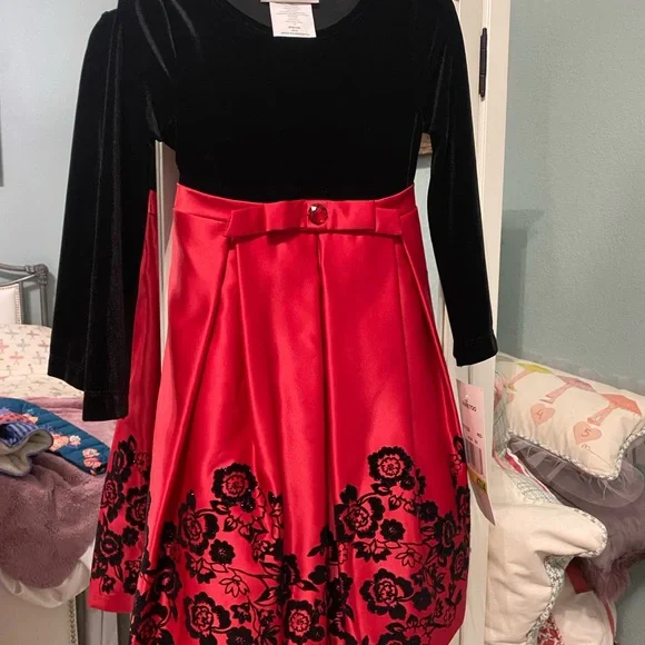 4t red dress Rare Editions Size 4t Burgandy / Red Dress